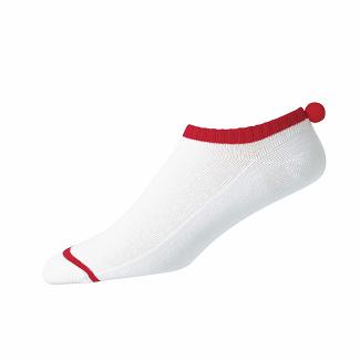 Women's Footjoy ProDry Golf Socks White/Red NZ-253509